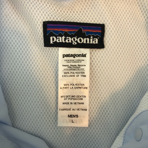 Patagonia Sol Patrol Button Up Shirt LS Size L - Picture 6 of 9